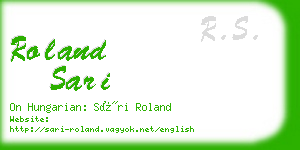 roland sari business card